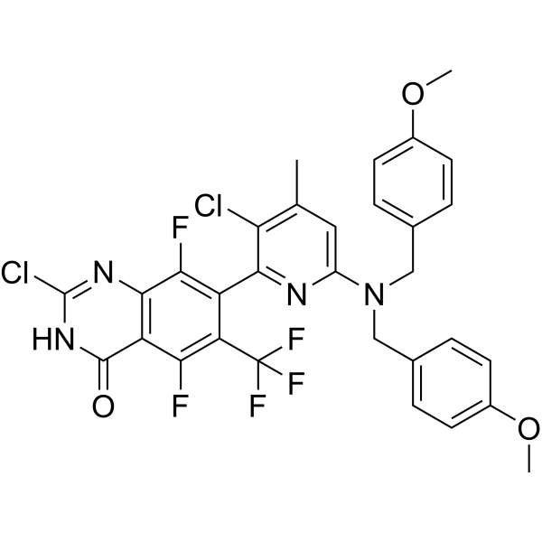 7-(6-(Bis(4-methoxybenzyl)amino)-3-chloro-4-methylpyridin-2-yl)-2-chloro-5,8-difluoro-6-(trifluorome